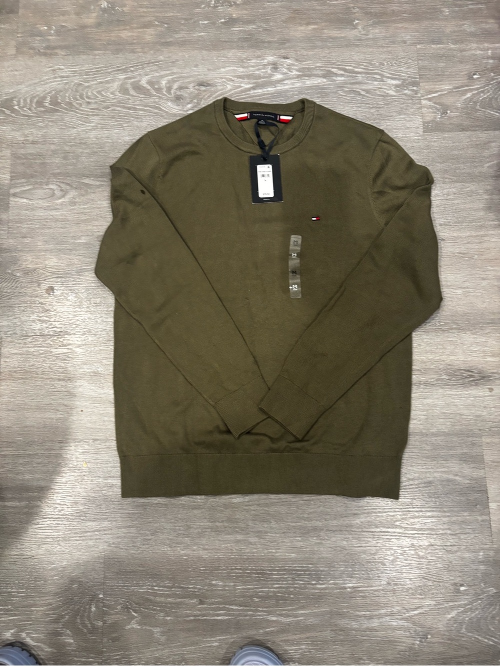Tommy Hilfiger Olive Green Crewneck Sweater - Men's